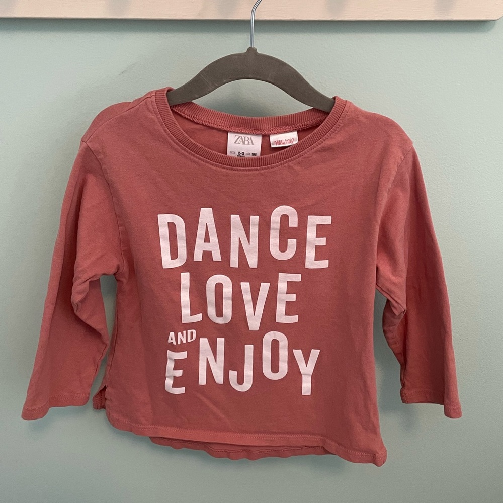 Zara Dance Love and Enjoy Long Sleeve T-shirt